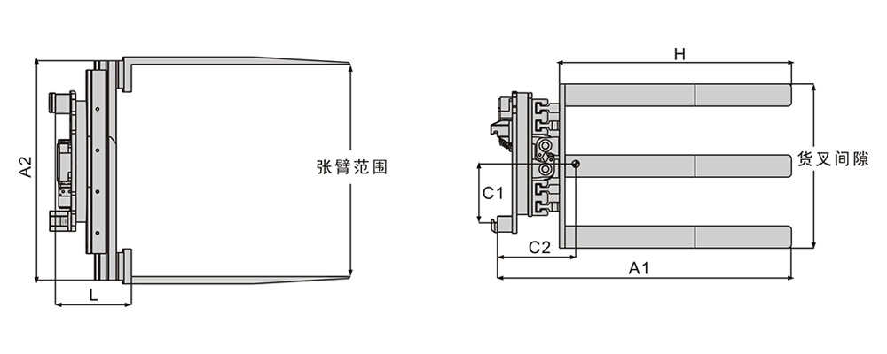 旋轉(zhuǎn)六叉叉夾,叉車六叉叉夾,大貨物搬運(yùn)叉車夾，抱叉叉車